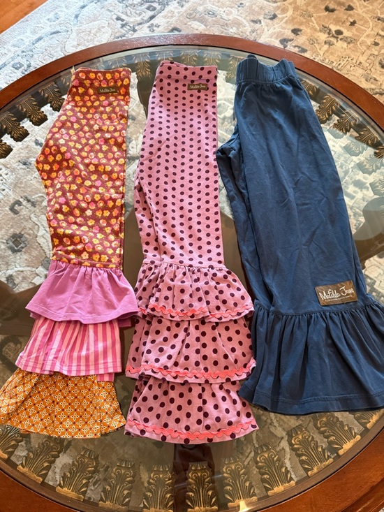 Matilda Jane Other - Matilda Jane Girls Ruffle Leggings Trio — Pink, Purple, Navy